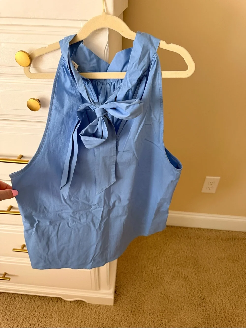 Light Blue Sleeveless Halter Top J Crew